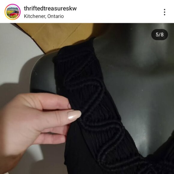 Soft and comfortable black maxi dress, by Olive and Oak. - Picture 5 of 8